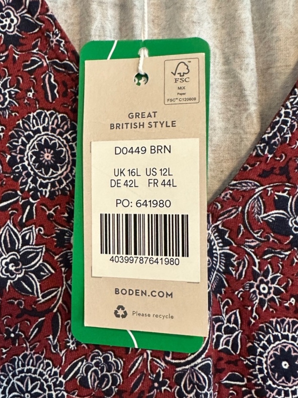 NWT Boden Tiered Mini Jersey Dress - Picture 7 of 9